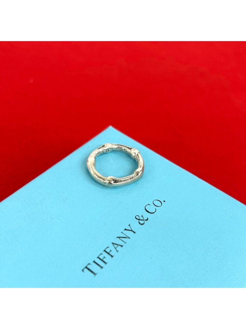 Tiffany & Co Vintage Bamboo Ring 925 Sterling Silver
